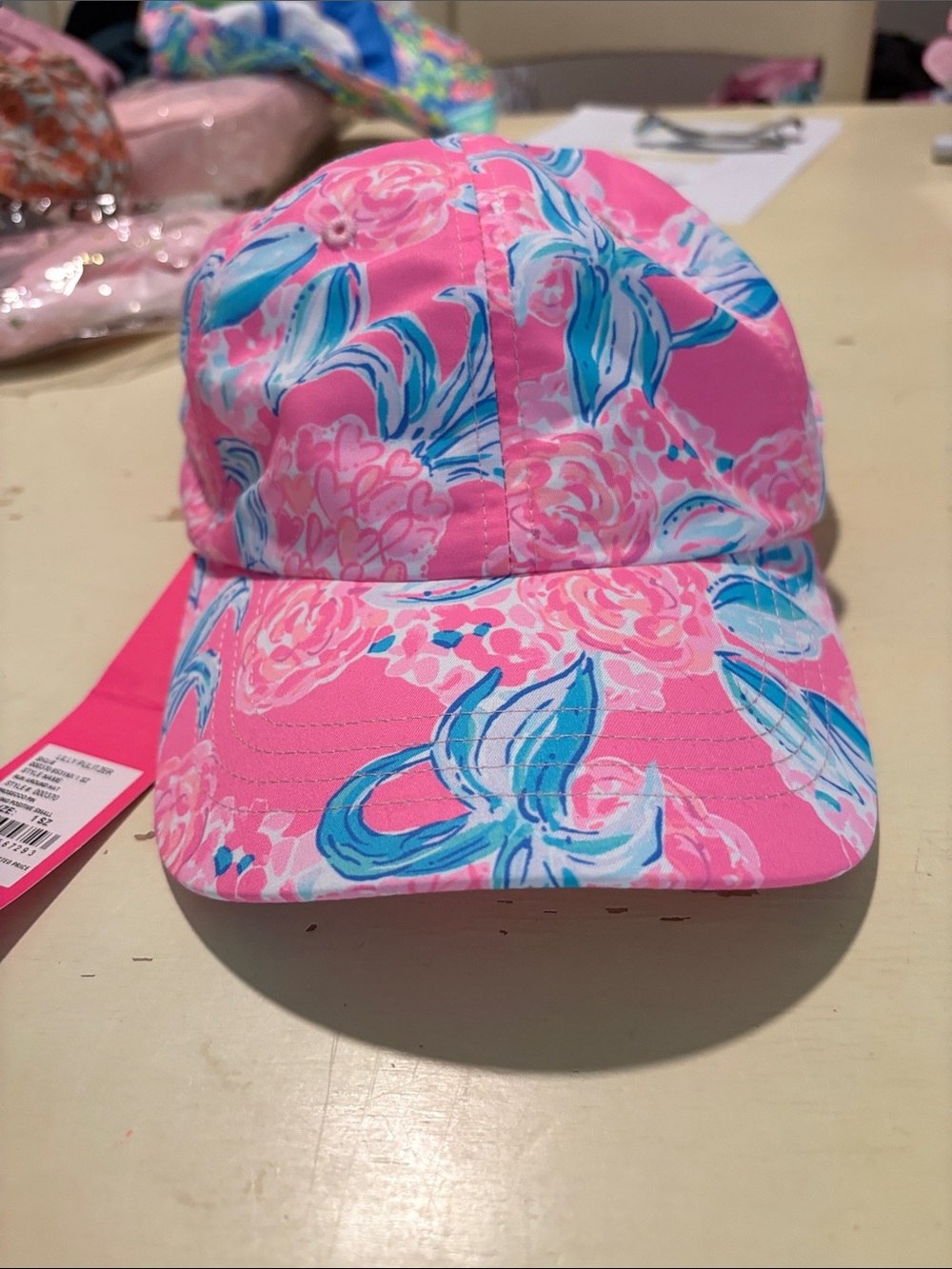 NWT Lilly Pulitzer Run Around Hat Pink Pinking Positive One Size